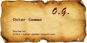 Oster Gemma névjegykártya